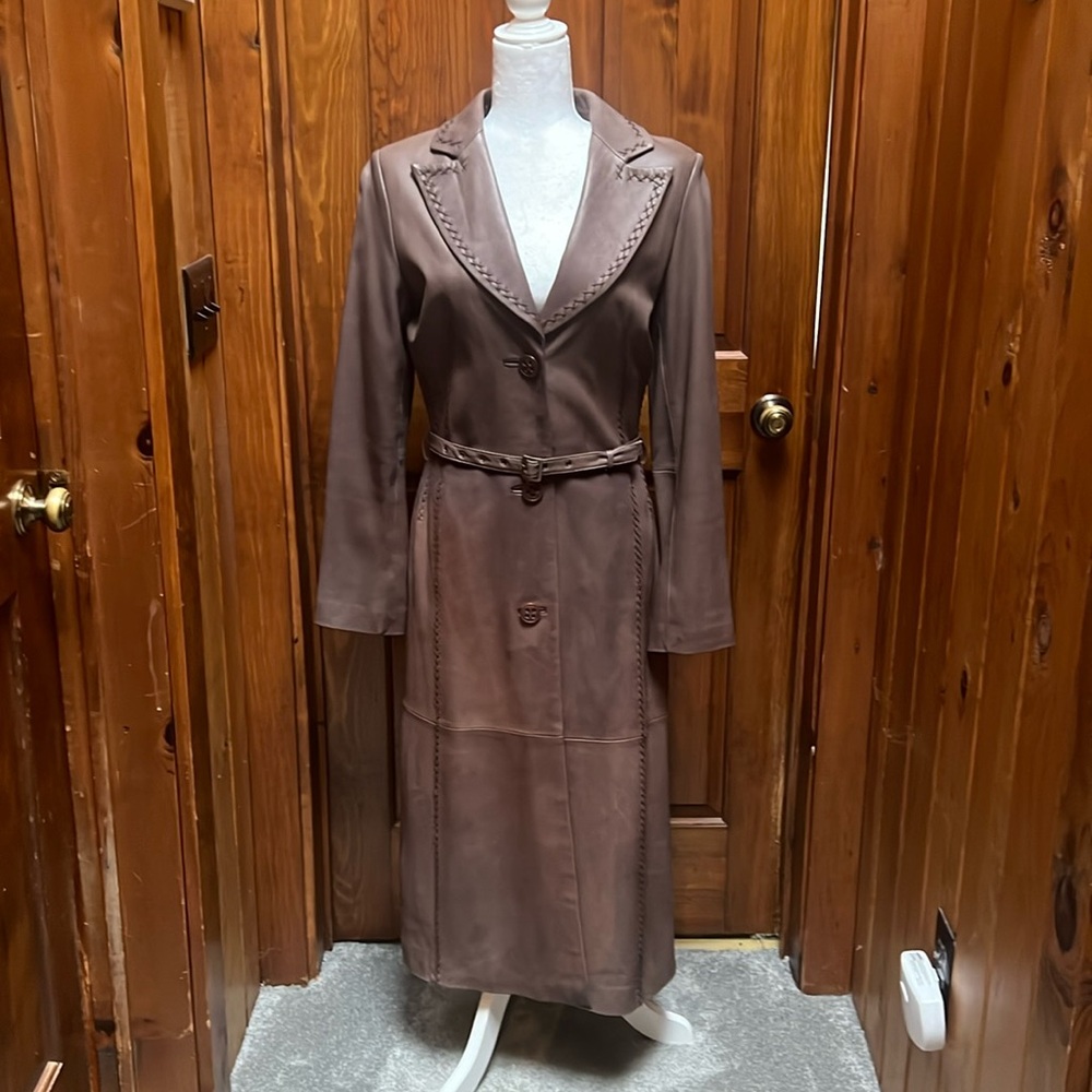 Leather coat